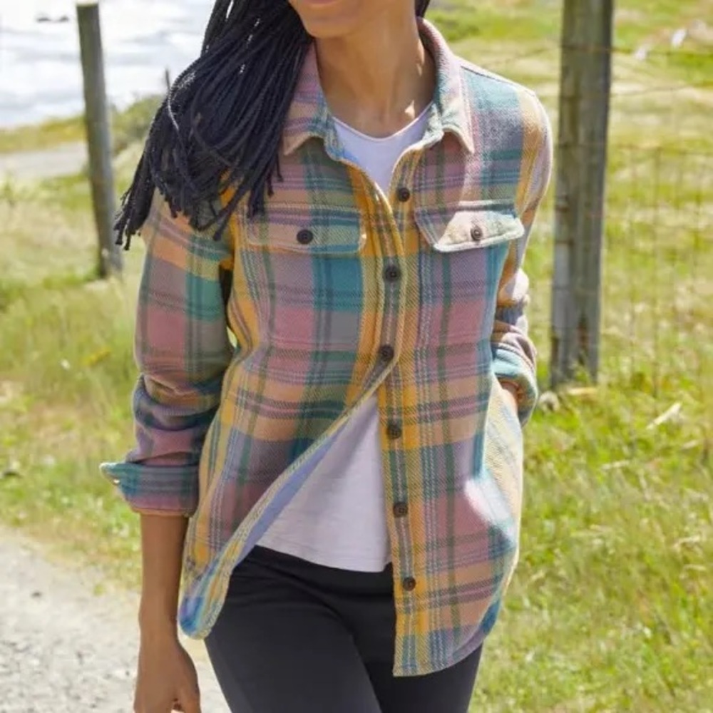 L.L. Bean Pink and Yellow Utility Jacket